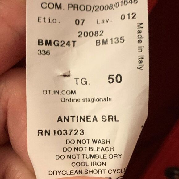 Armani Collectioni jacket, EUC, lined, body con Italian Sz 50, red, authentic - Picture 12 of 16